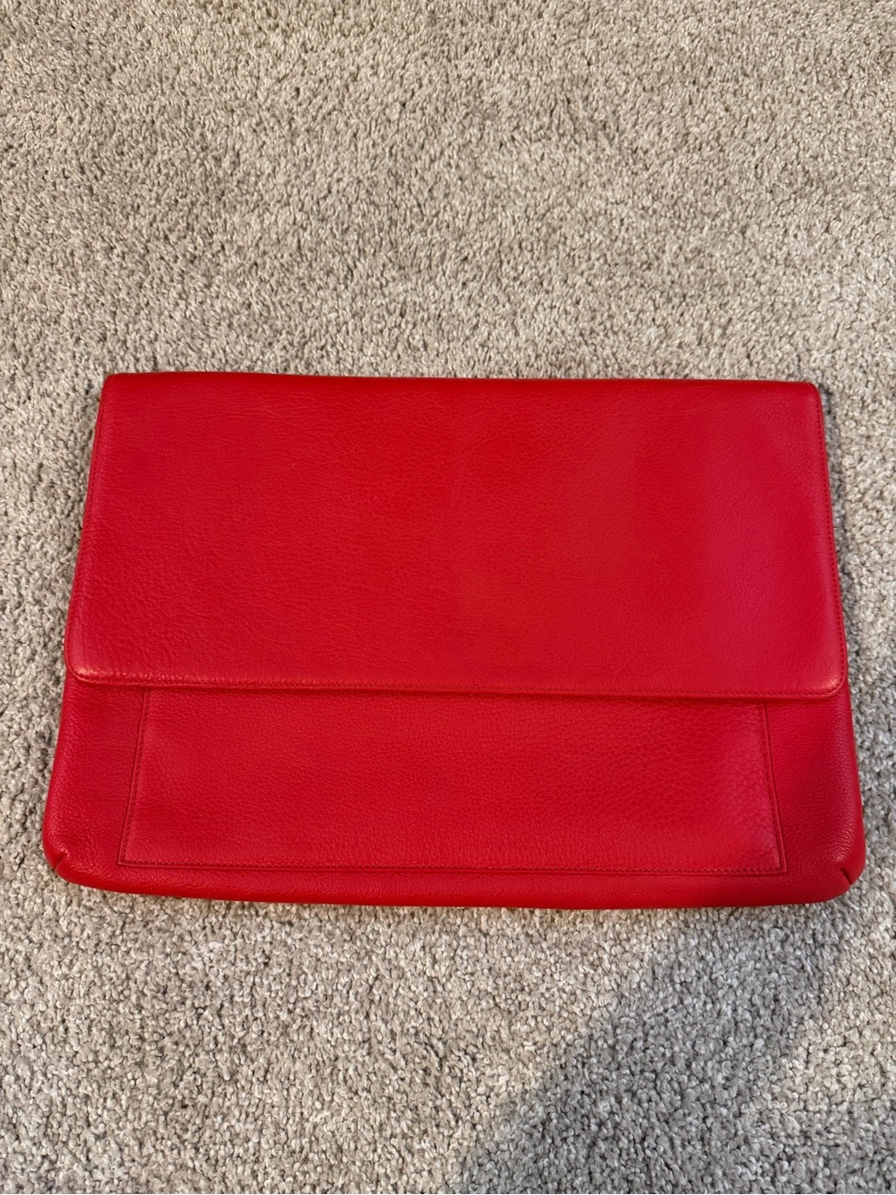 Leatherology Red Leather 15” Laptop Sleeve